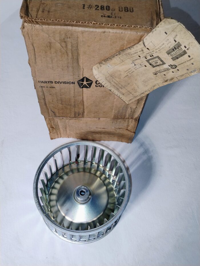 1968 69 70 1971 Charger, Coronet, Road Runner, Satellite Super Bee, 1970 71 72 73 74 Cuda, Challenger, 1968 - 1975 Fury, Polar, A/C Blower Motor  Wheel / Cage Fan Blades 2808880 (Copy)