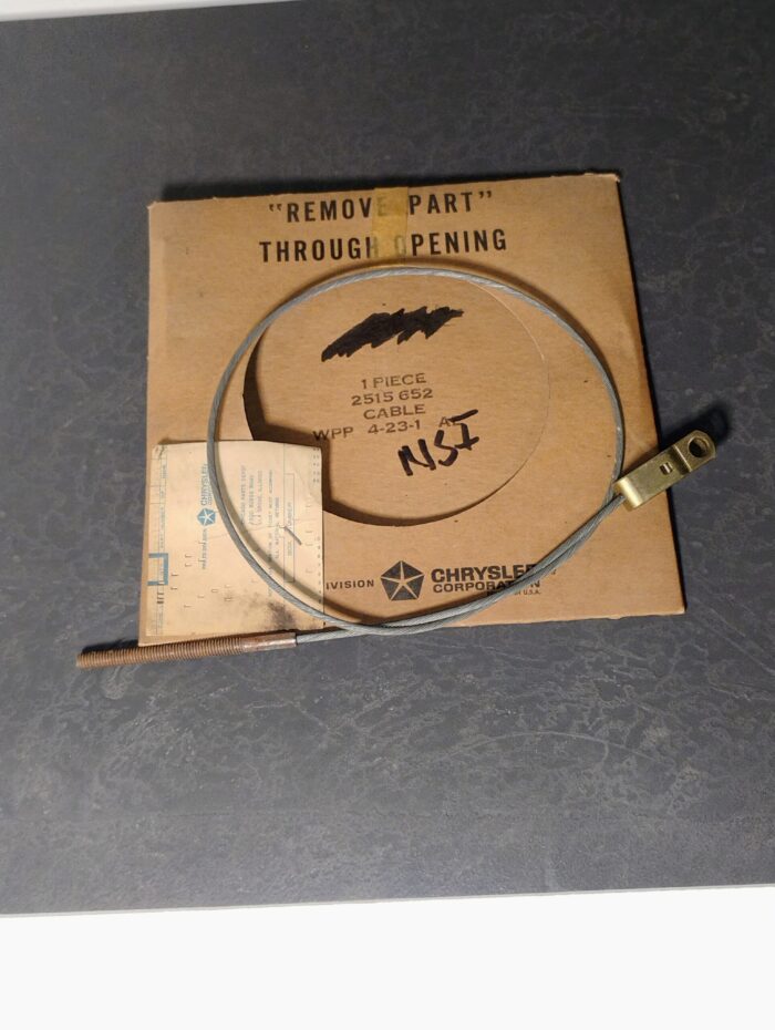 1963 64 65 66 67 68 69 70 1971 Dodge Van A-100, Front Parking / Emergency Brake Cable 2515652