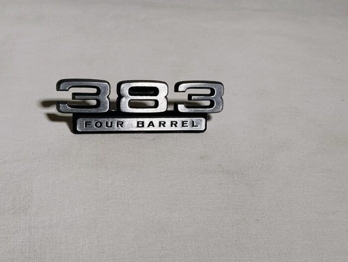 1968 1969 1970 Dodge Charger, Super Bee, 383 Four Barrel, Front Fender, Emblem / Nameplate 2785749