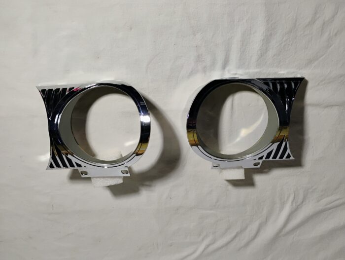 1964 Dodge 330, 440, Polara, Polara 500, Front Grill Extensions / Inner Head Light / Lamp Bezels 2417524, 2417525